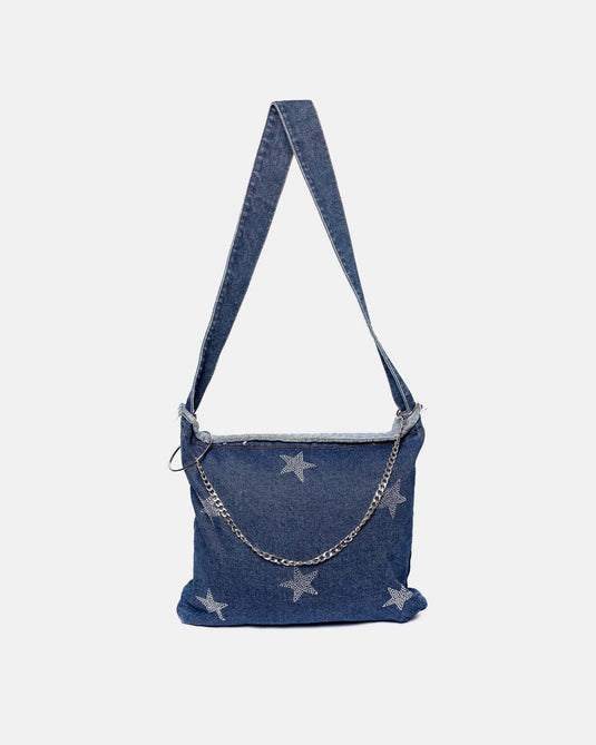 Tote Bag Mezclilla Estrellas Pedreria