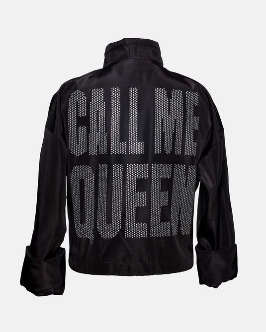 Chamarra Call Me Queen Pedrería