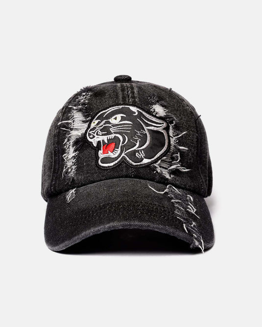 Gorra Mezclilla Negra Pantera Parche